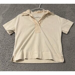 Everlane Retro Jersey‎ Polo 100% Organic Cotton XXS Beige